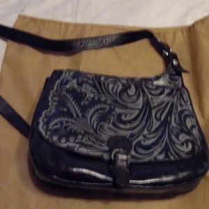 Beautiful Tooled Black Patricia Nash Crossbody